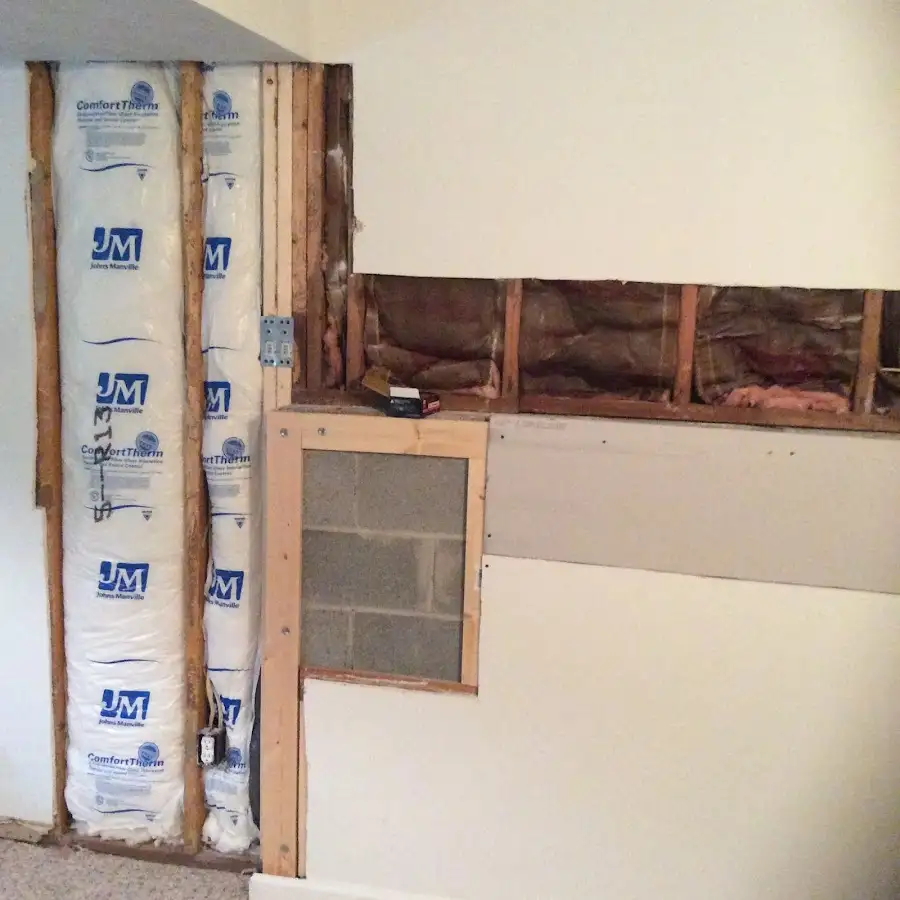 Wall insulation replacement during Contents Cleaning & Restoration in Forestbrook
